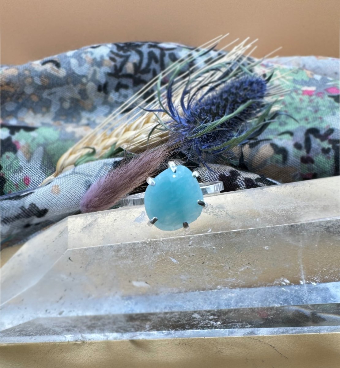 Amazonite Prong Ring 2 - Sky Island Jewelry