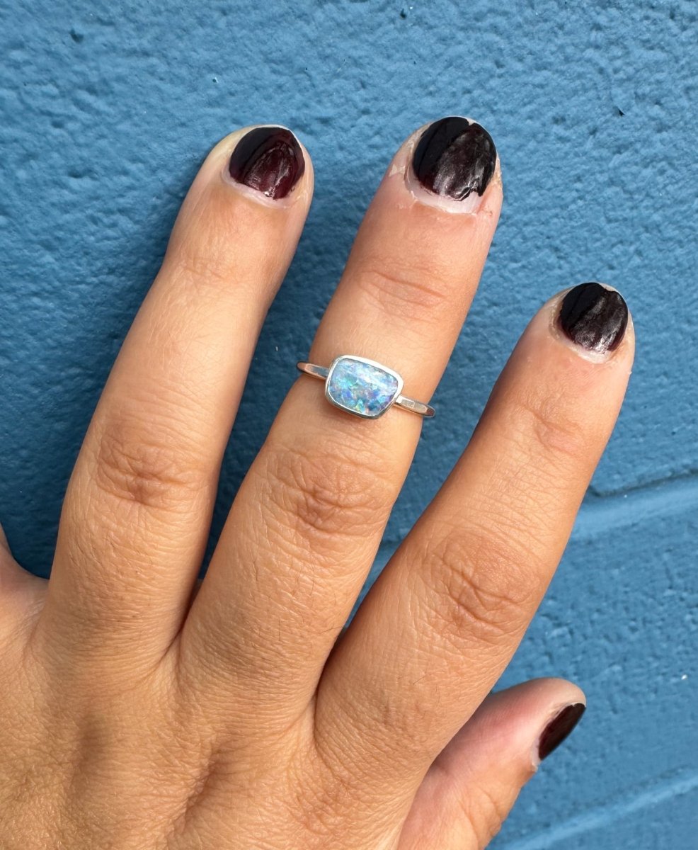 Australian Opal Stacker Ring - Sky Island Jewelry