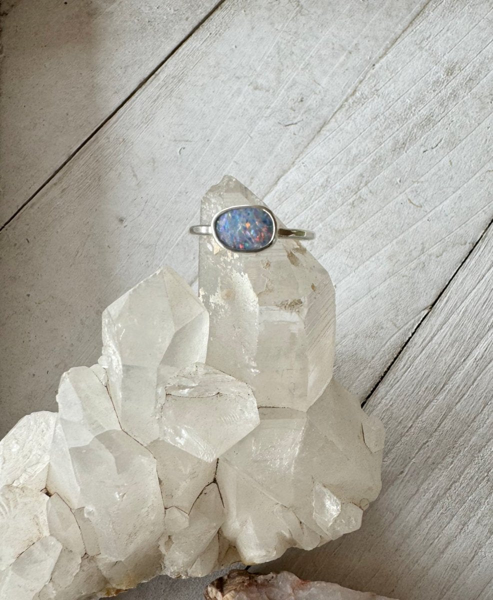 Australian Opal Stacker Ring - Sky Island Jewelry