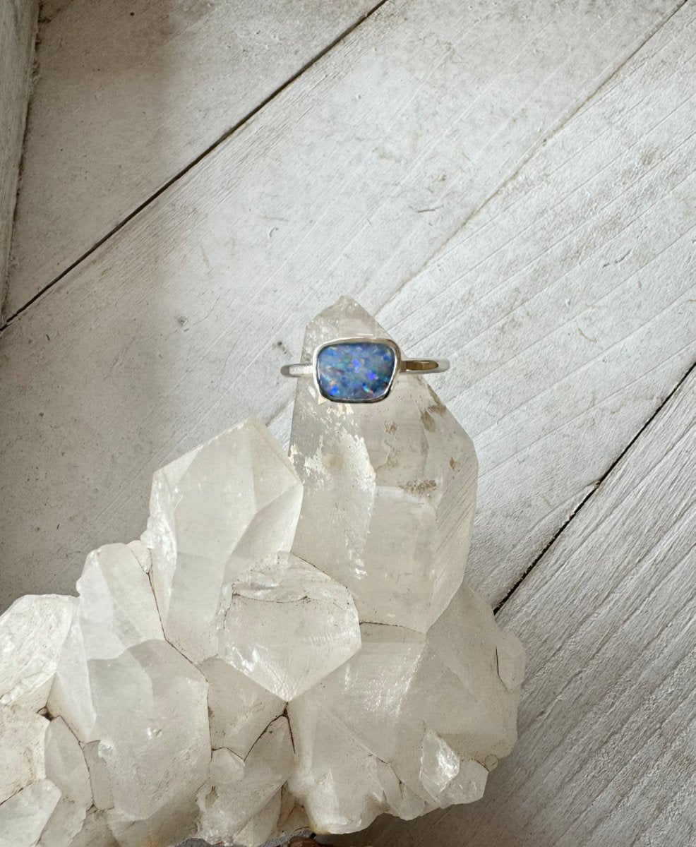 Australian Opal Stacker Ring - Sky Island Jewelry