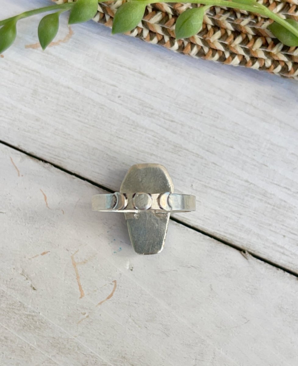 Azurite Coffin Ring - Sky Island Jewelry
