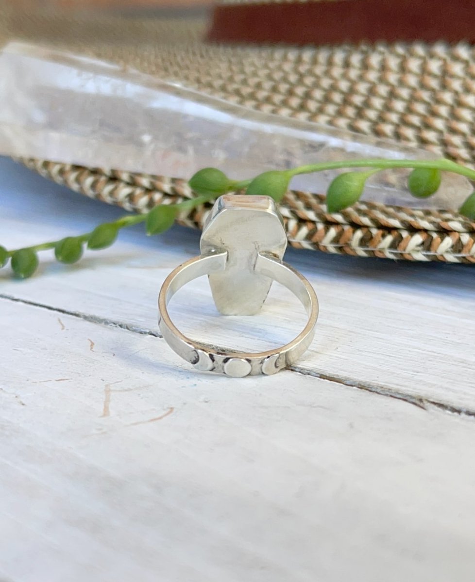 Azurite Coffin Ring - Sky Island Jewelry