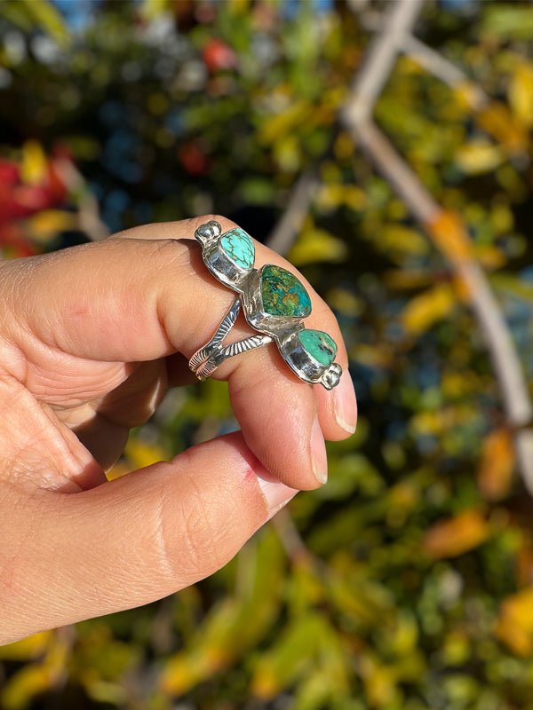 Azurite Malachite & Turquoise Ring - Sky Island Jewelry