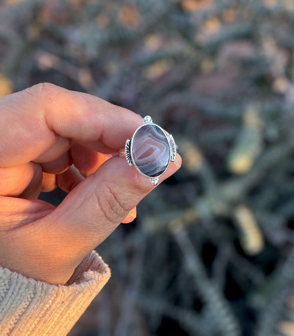 Botswana Agate Ring - Sky Island Jewelry