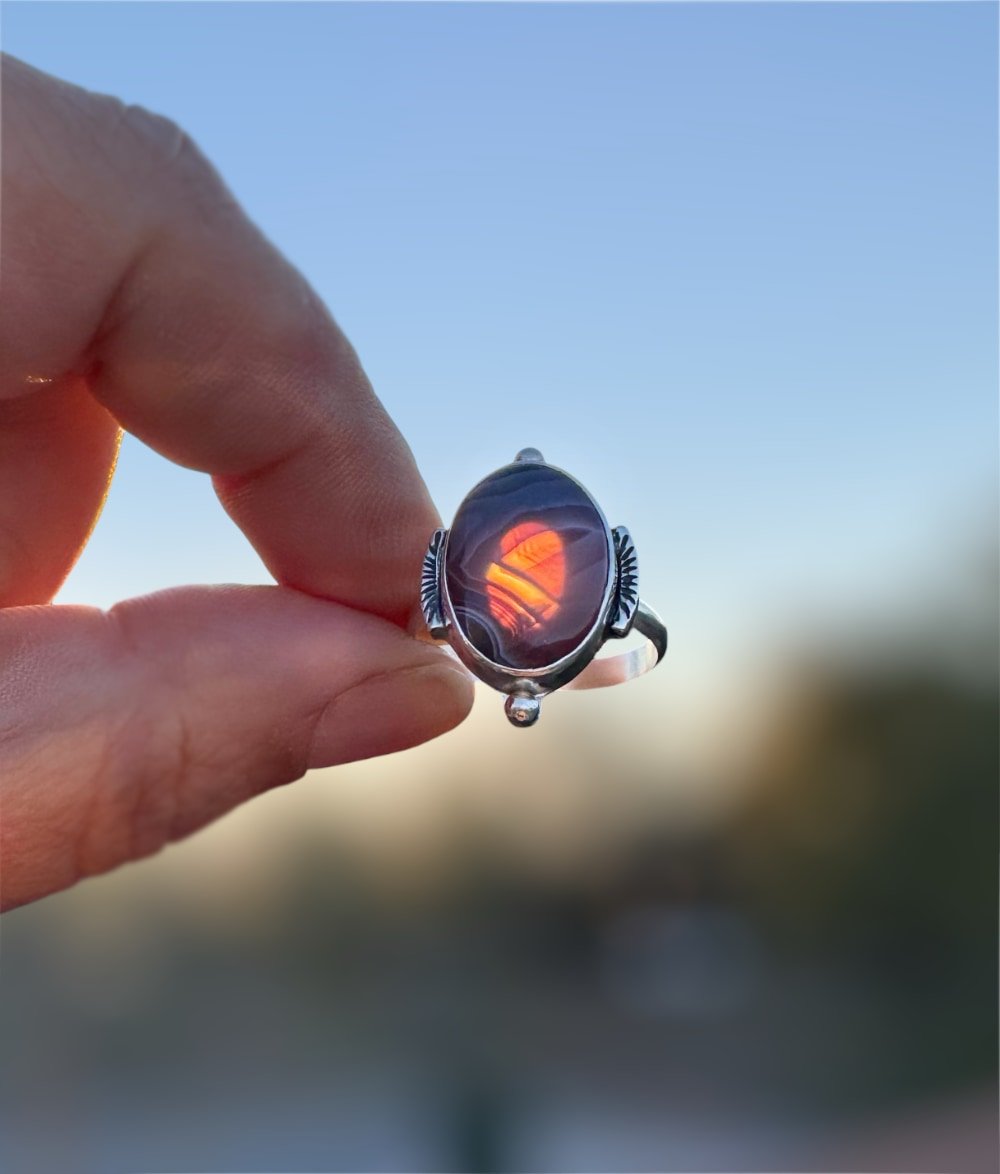 Botswana Agate Ring - Sky Island Jewelry