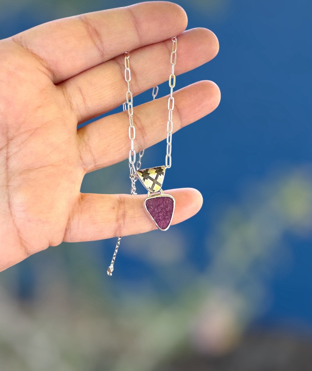 Cobalto Calcite Necklace - Sky Island Jewelry