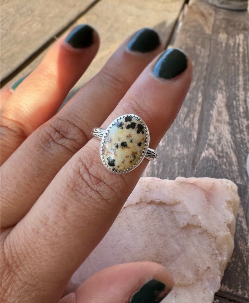 Dalmatian Jasper Ring - Sky Island Jewelry