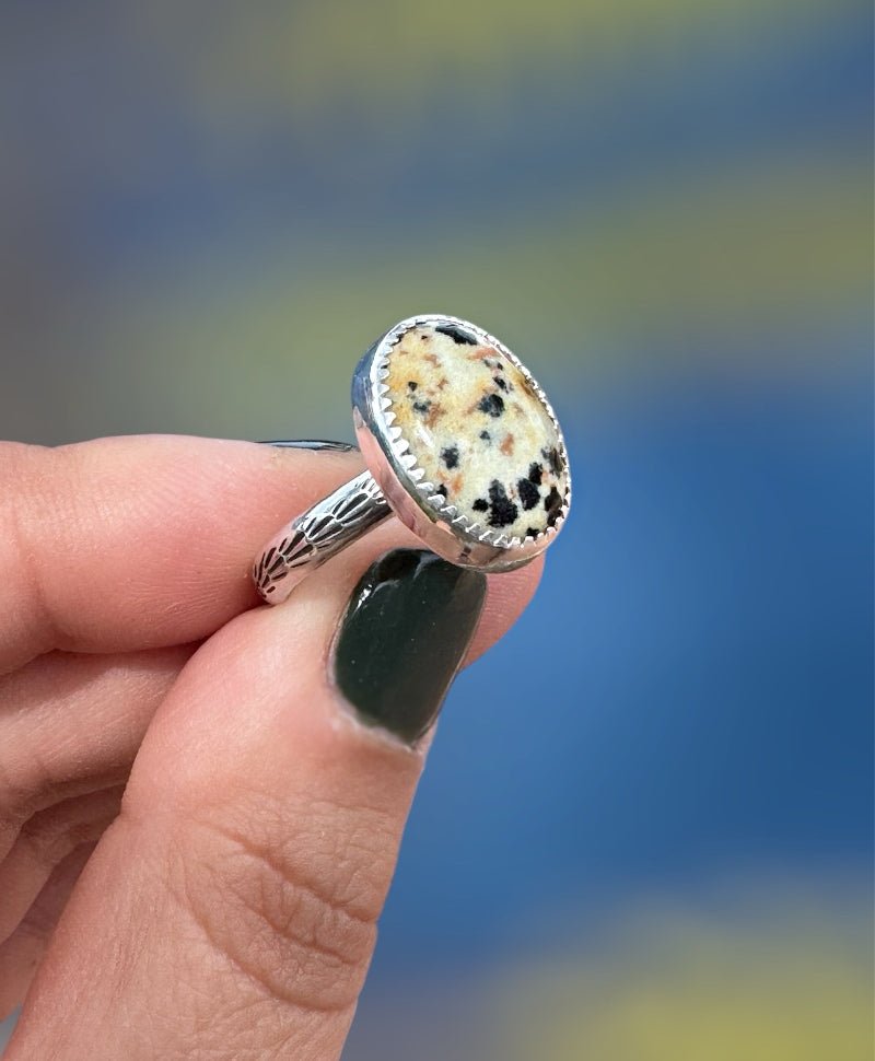 Dalmatian Jasper Ring - Sky Island Jewelry