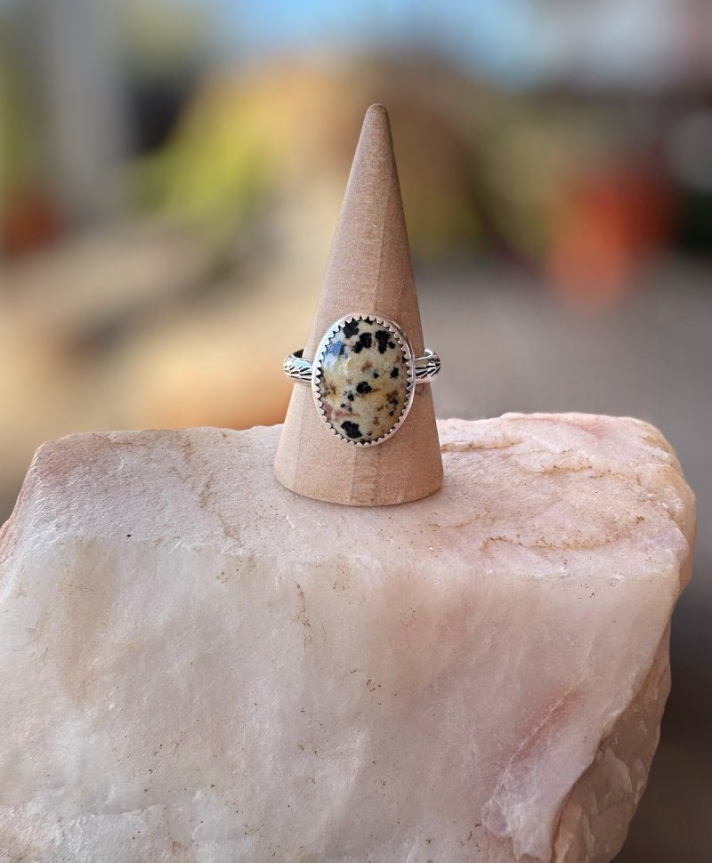 Dalmatian Jasper Ring - Sky Island Jewelry