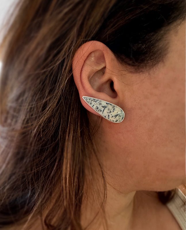 Dendritic Agate Earrings - Sky Island Jewelry