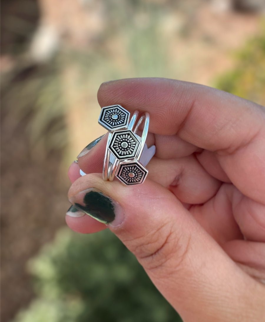 Hexagon Stacker Ring - Sky Island Jewelry