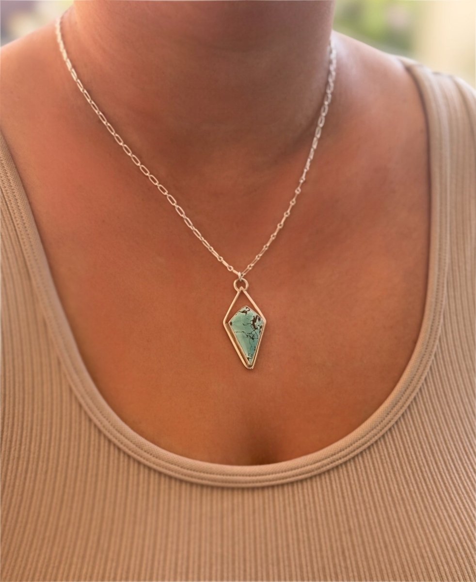 Hubei Turquoise Diamond Necklace - Sky Island Jewelry