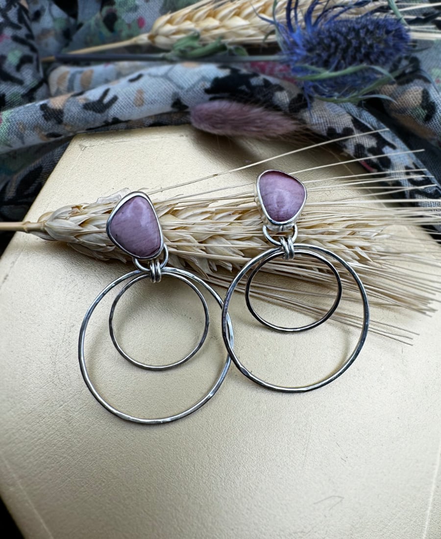 Jasper Double Hoop Earrings - Sky Island Jewelry