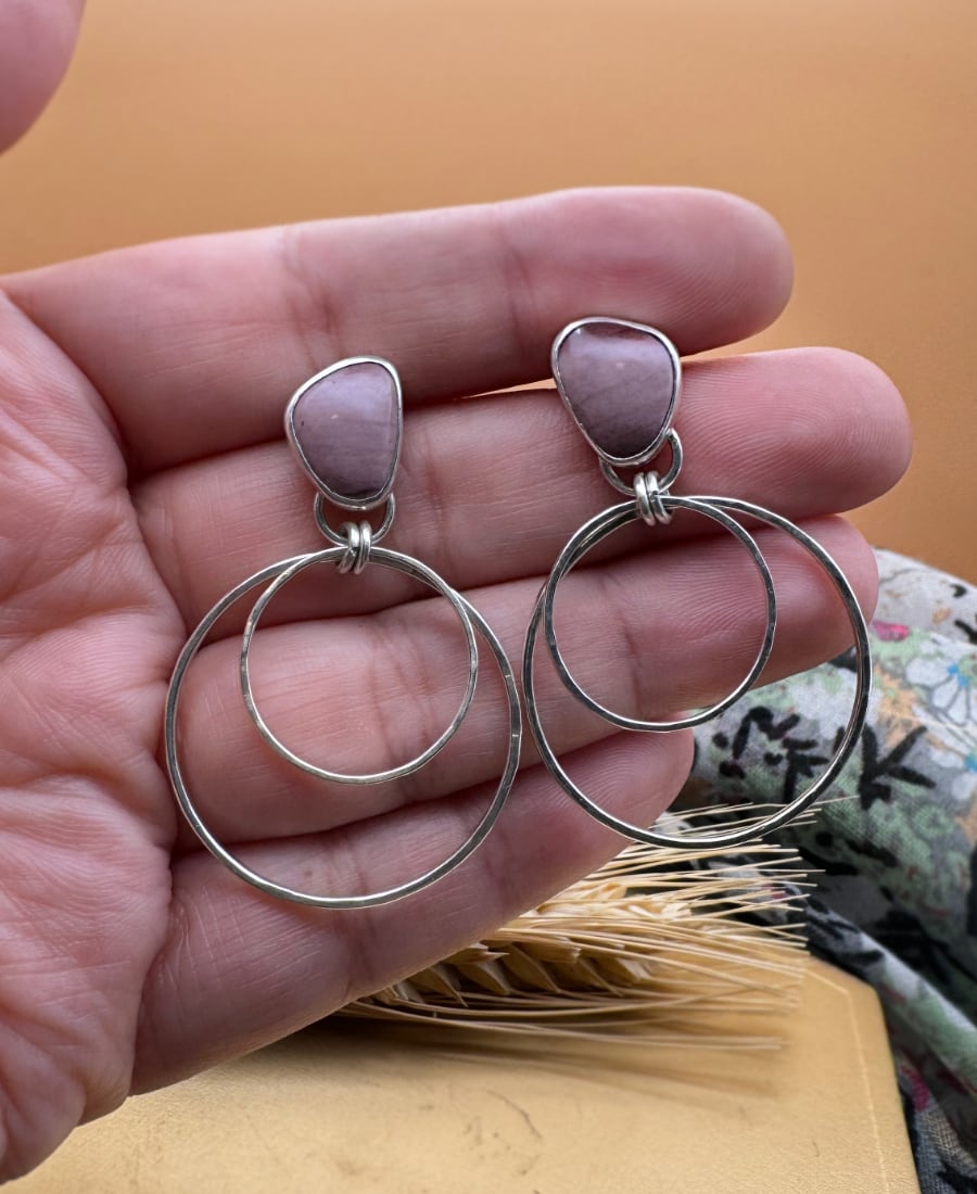 Jasper Double Hoop Earrings - Sky Island Jewelry