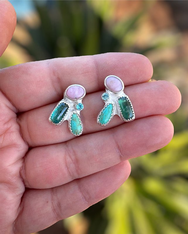 Kyanite Cluster Earrings - Sky Island Jewelry