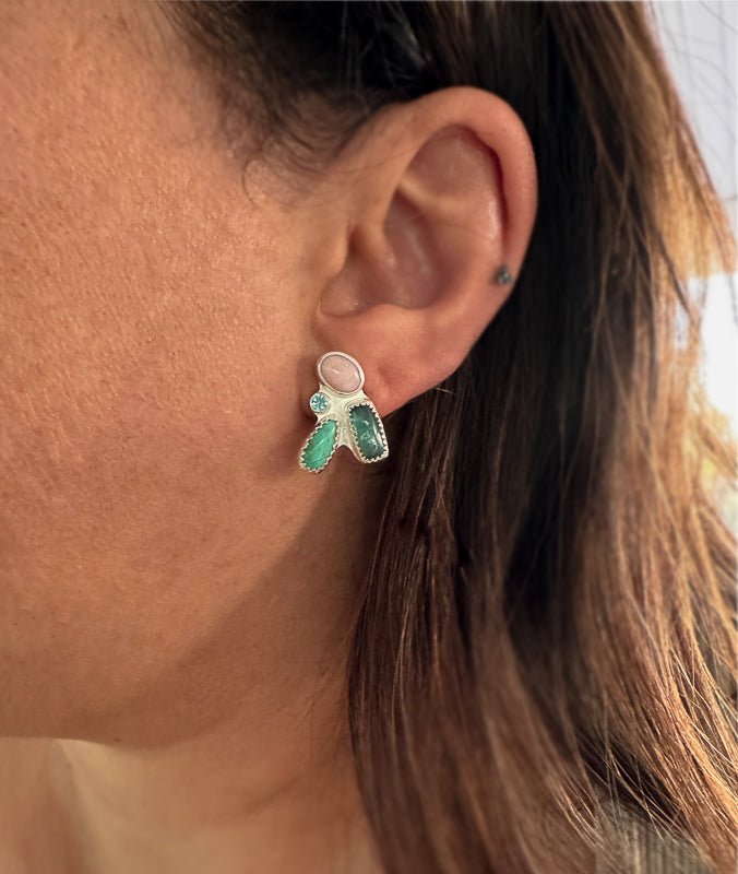 Kyanite Cluster Earrings - Sky Island Jewelry