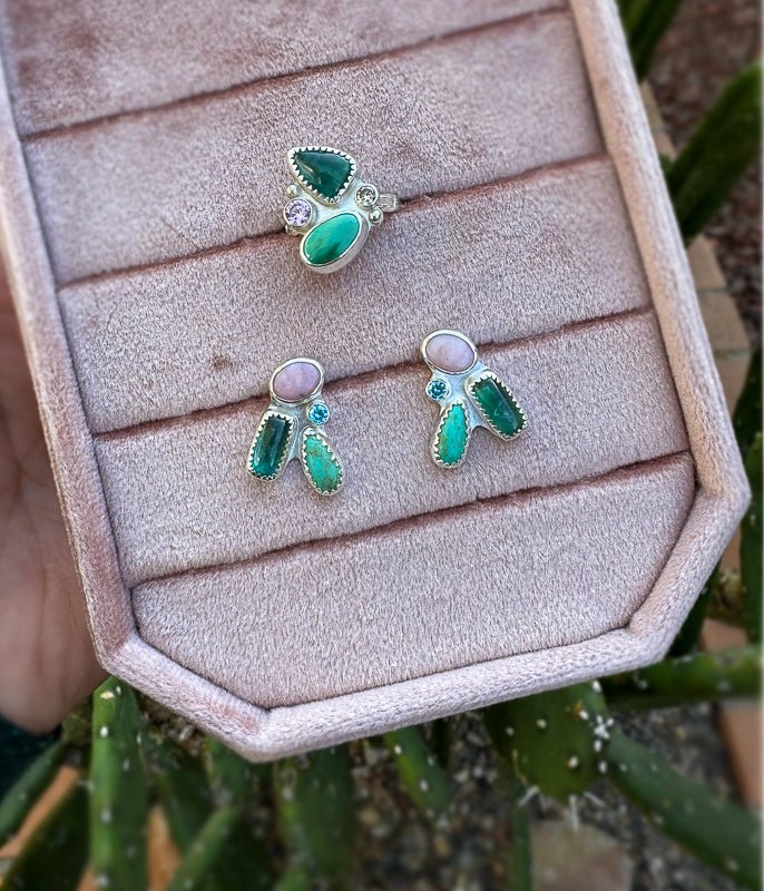 Kyanite Cluster Earrings - Sky Island Jewelry