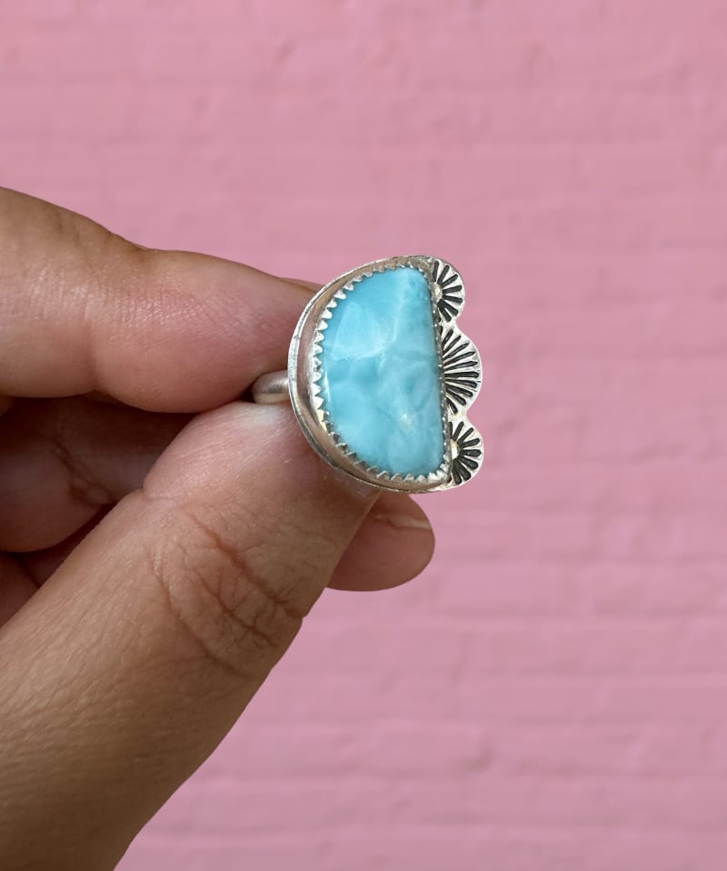 Larimar Ring - Sky Island Jewelry