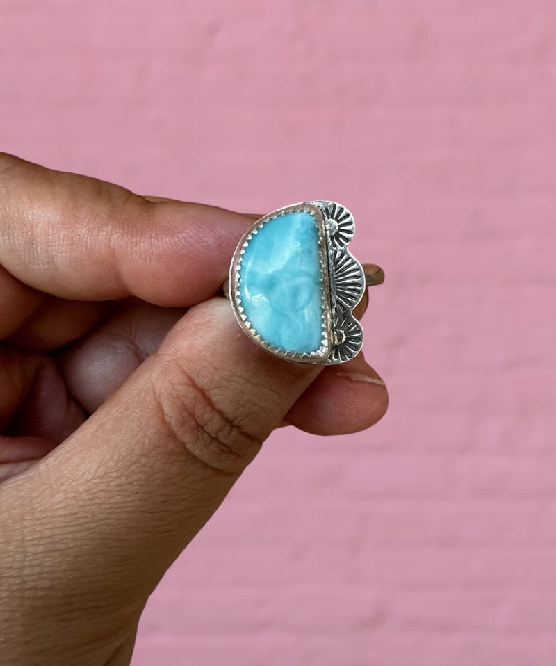 Larimar Ring - Sky Island Jewelry