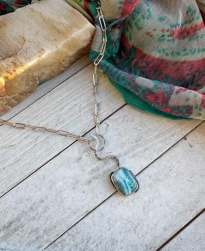 Larimar Snake Necklace - Sky Island Jewelry