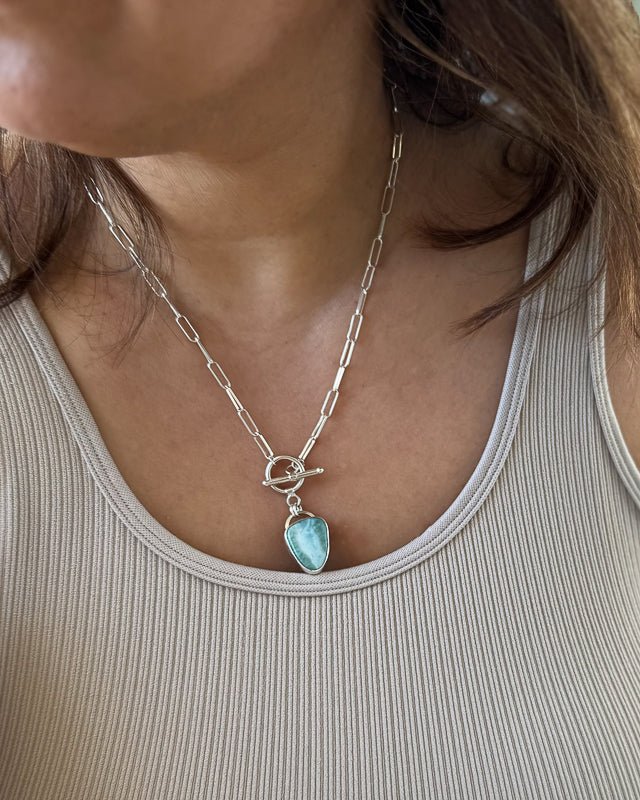 Larimar Toggle Clasp Necklace - Sky Island Jewelry