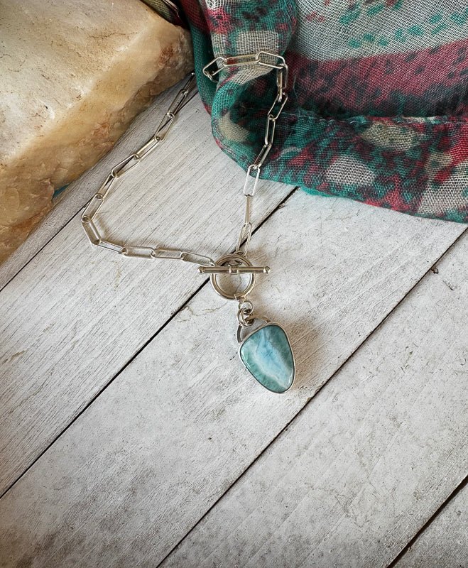 Larimar Toggle Clasp Necklace - Sky Island Jewelry