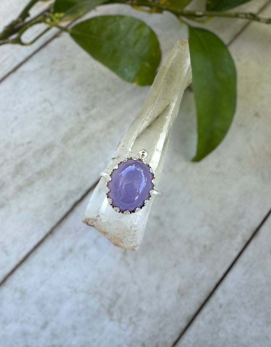 Lavender Chalcedony Ring - Sky Island Jewelry