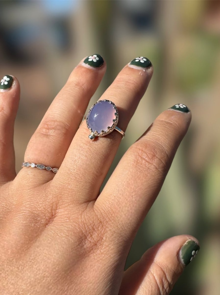 Lavender Chalcedony Ring - Sky Island Jewelry