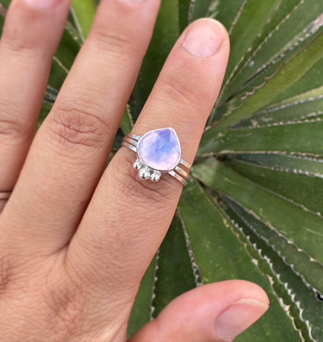 Lavender Moon Quartz Ring - Sky Island Jewelry
