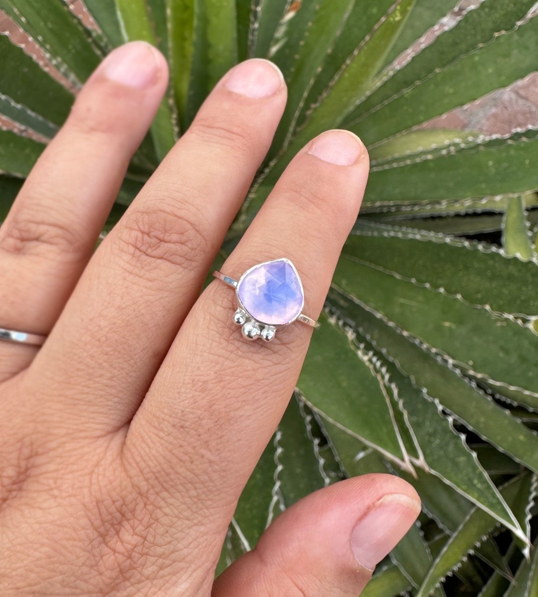 Lavender Moon Quartz Ring - Sky Island Jewelry