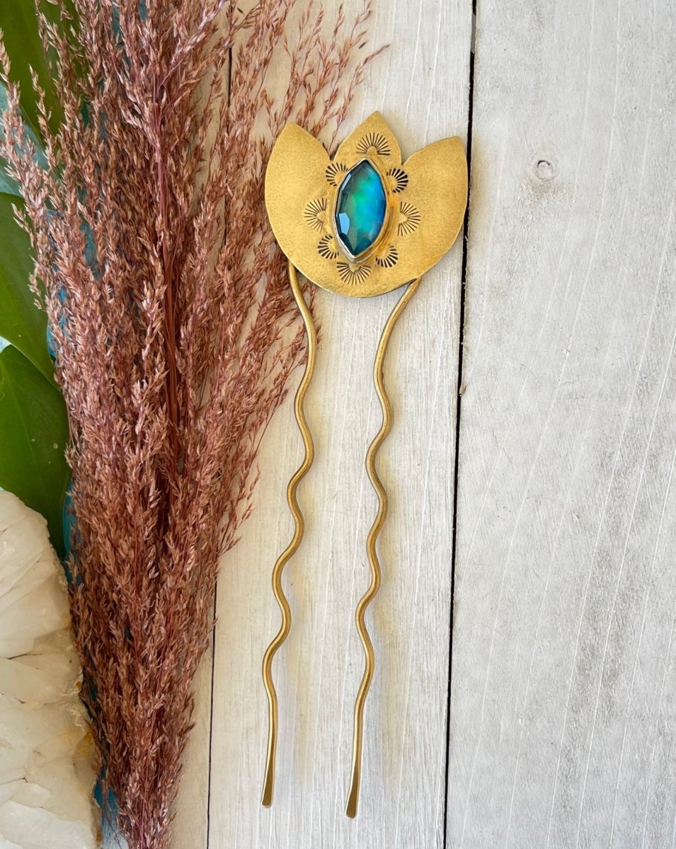 Lotus Hair Fork - Sky Island Jewelry