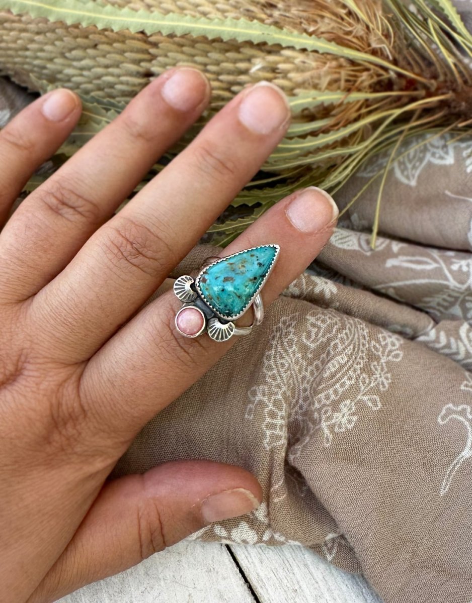 McGuinness Turquoise Pink Opal Ring - Sky Island Jewelry