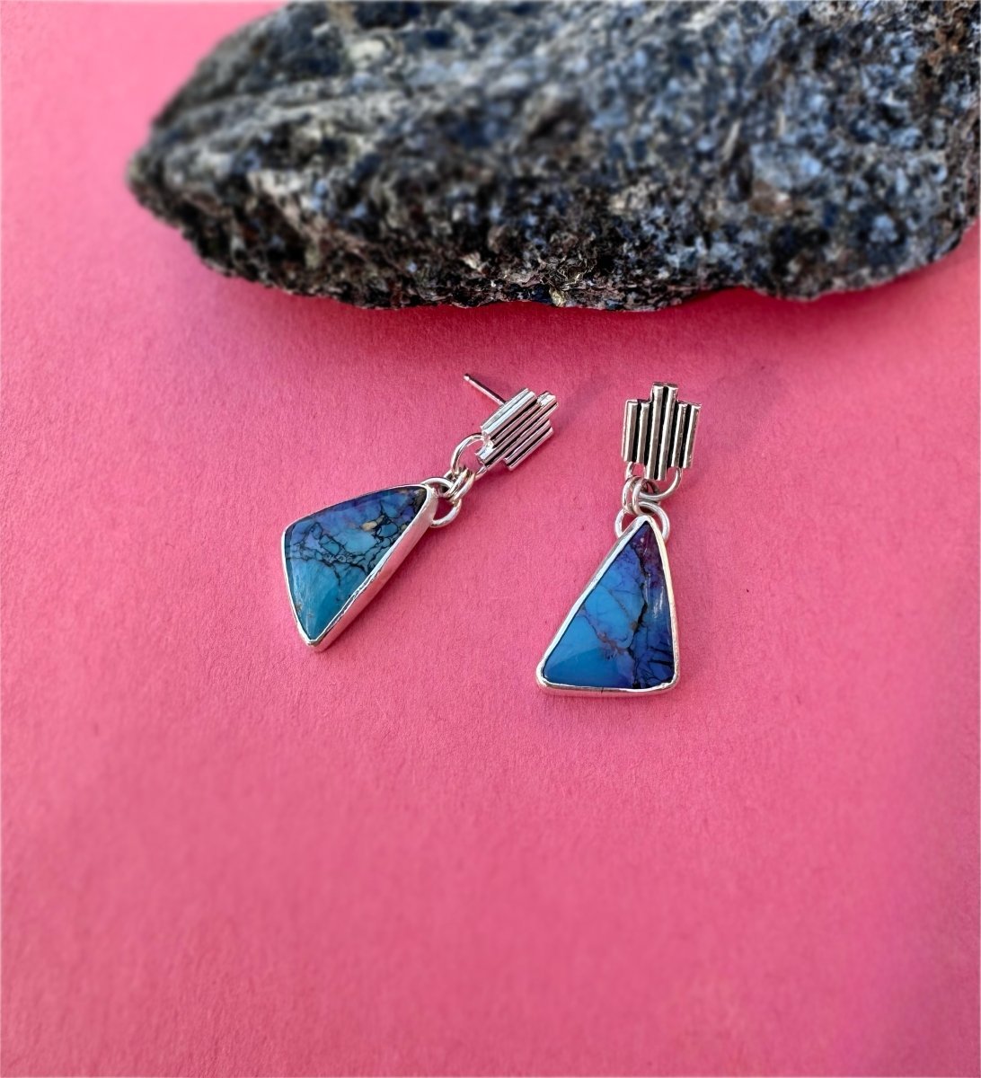 Mojave Purple Turquoise Earrings - Sky Island Jewelry