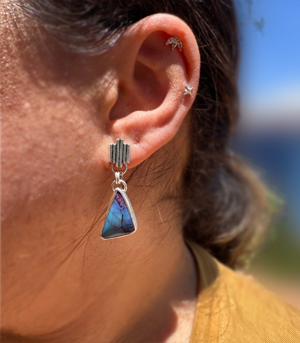 Mojave Purple Turquoise Earrings - Sky Island Jewelry