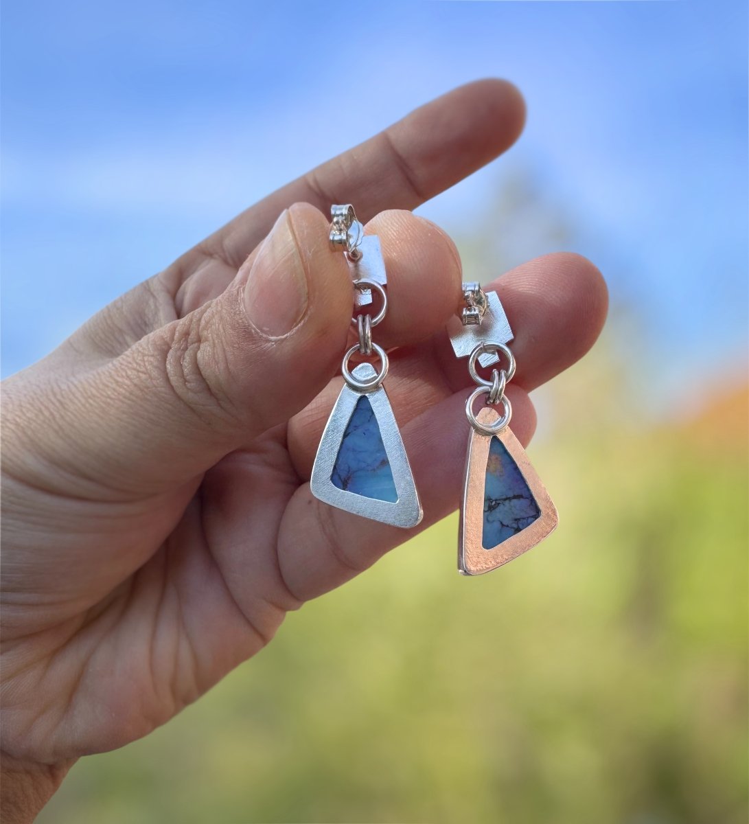 Mojave Purple Turquoise Earrings - Sky Island Jewelry