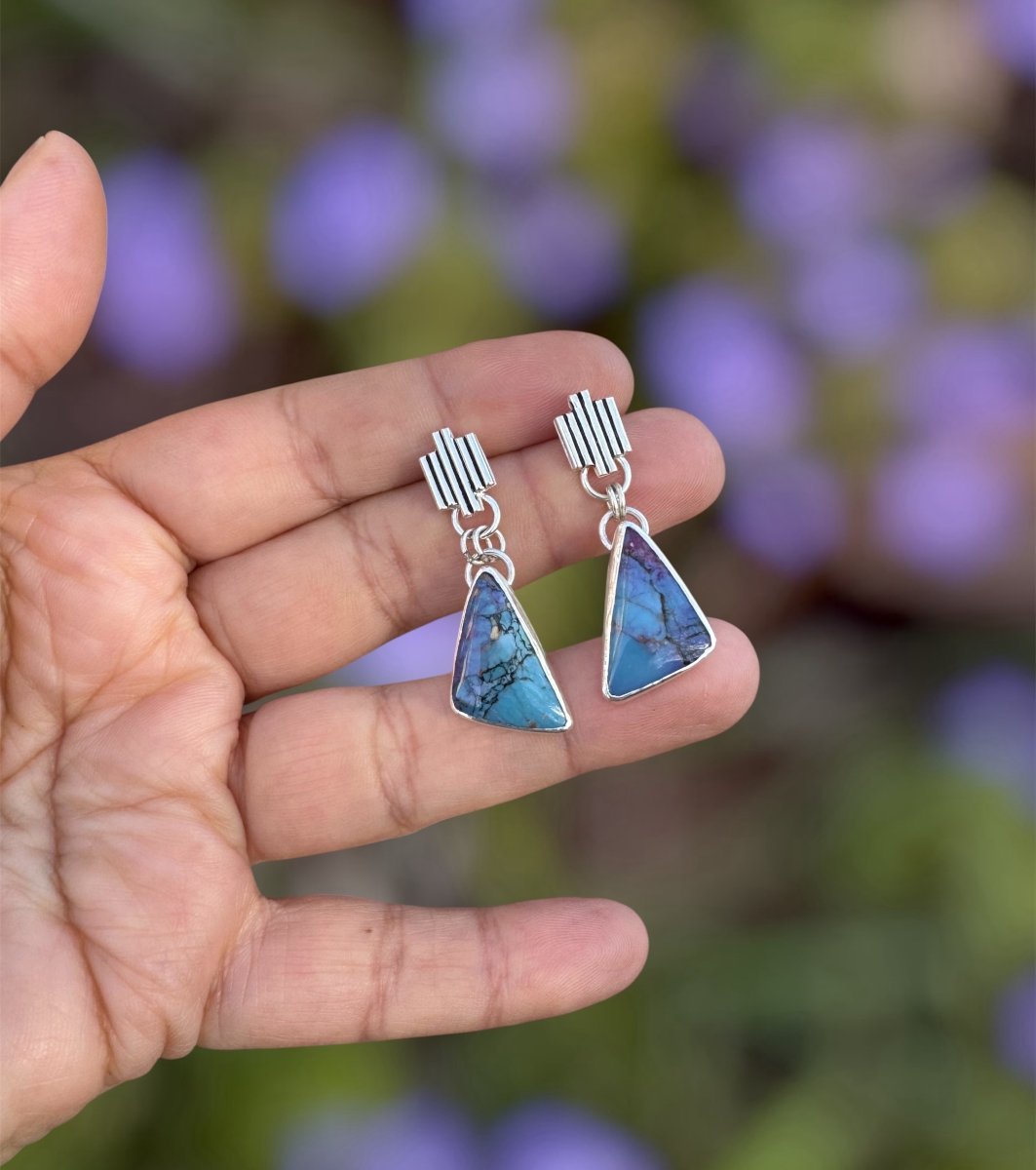 Mojave Purple Turquoise Earrings - Sky Island Jewelry