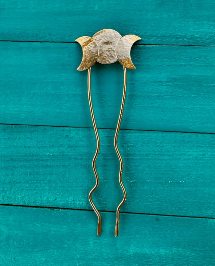 Moon Phases Hair Forks - Sky Island Jewelry