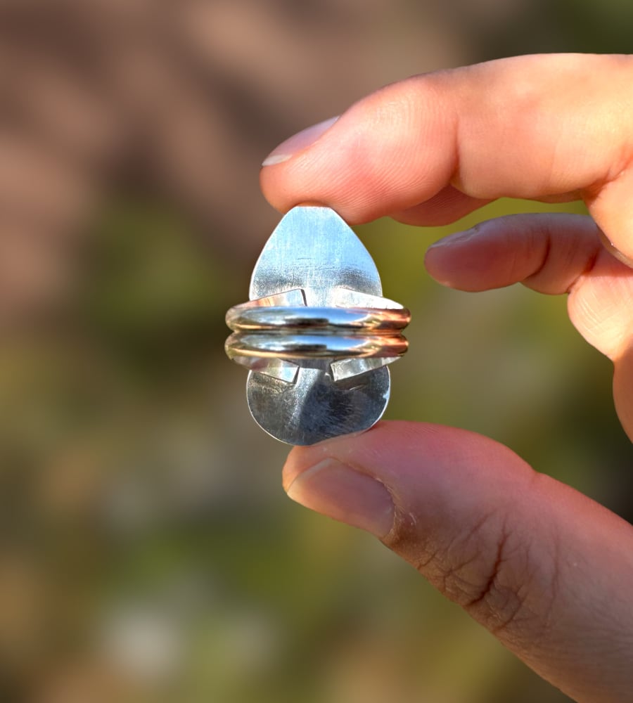 Moss Agate & Citrine Ring - Sky Island Jewelry