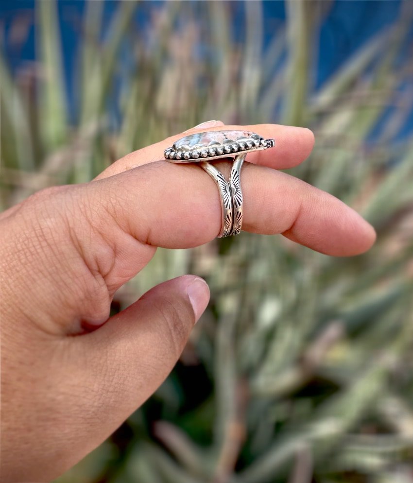 Ocean Jasper Swirl Ring - Sky Island Jewelry