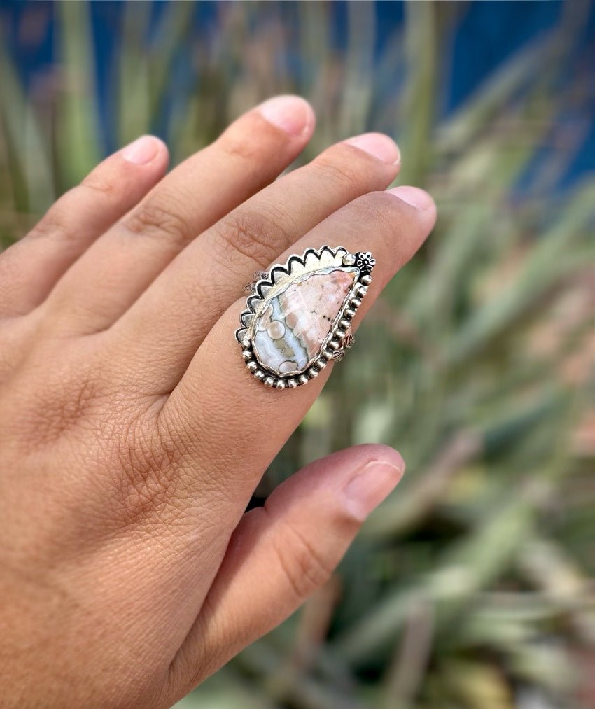 Ocean Jasper Swirl Ring - Sky Island Jewelry