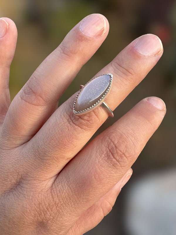 Peach Moonstone Ring - Sky Island Jewelry