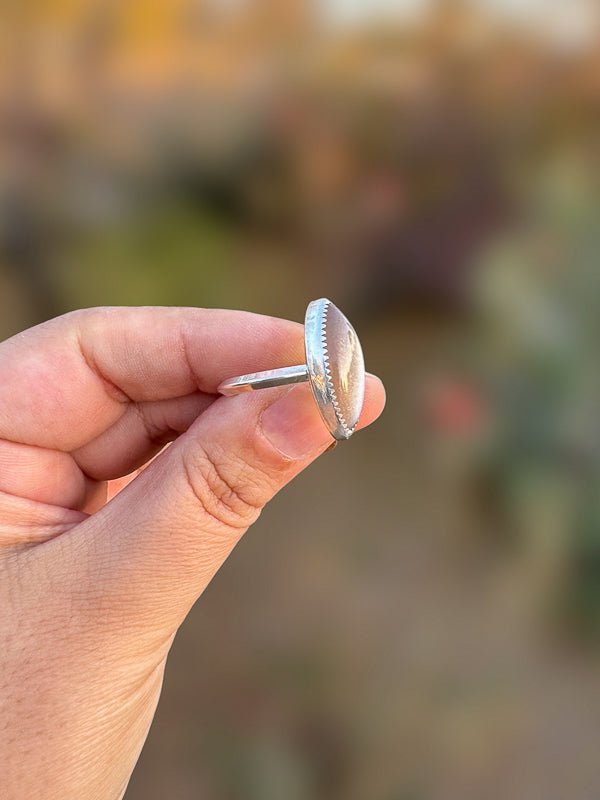 Peach Moonstone Ring - Sky Island Jewelry