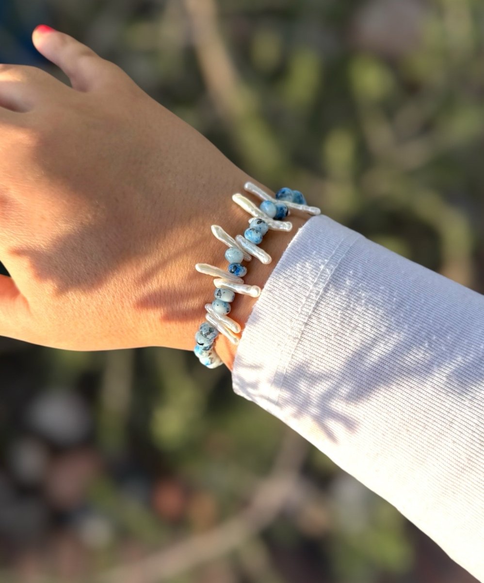 Pearl & Glass Bead Bracelet - Sky Island Jewelry