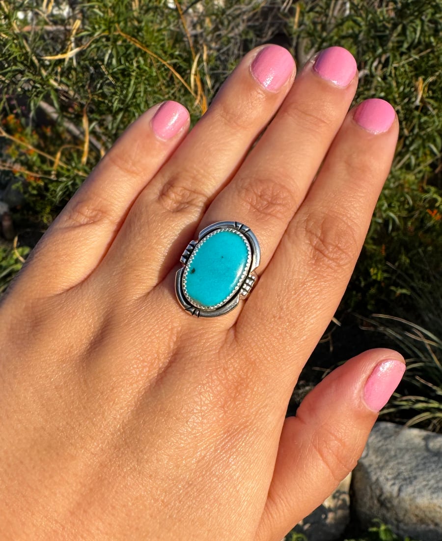 Persian Turquoise Ring - Sky Island Jewelry