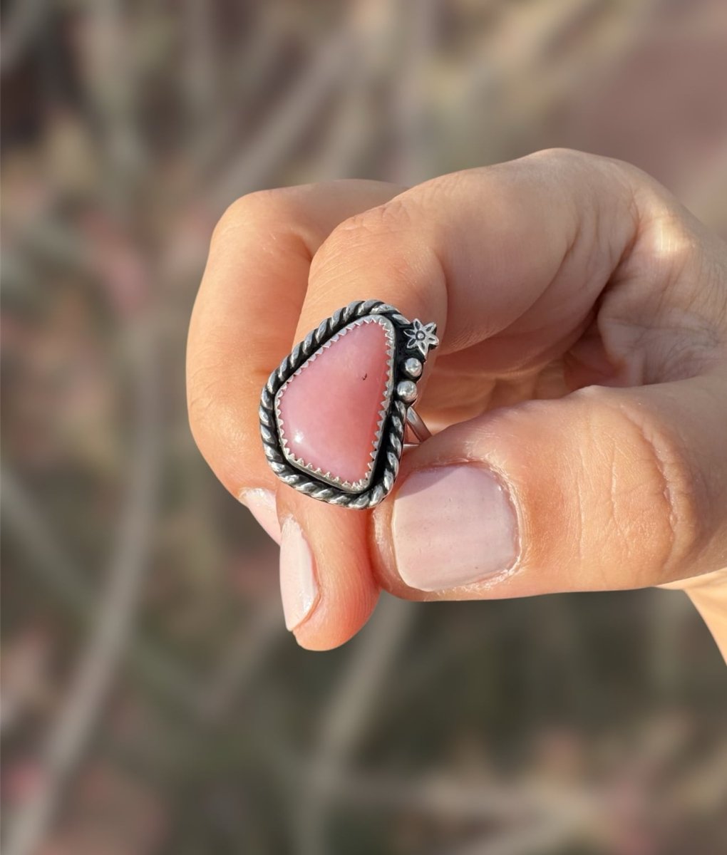 Pink Opal Ring - Sky Island Jewelry