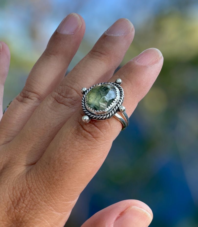 Prehnite Ring - Sky Island Jewelry