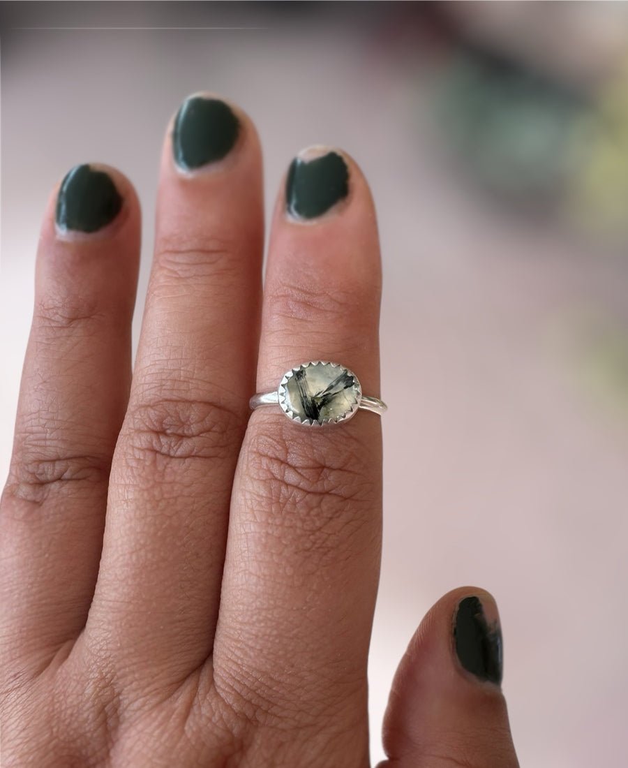 Prehnite Stacker Ring - Sky Island Jewelry