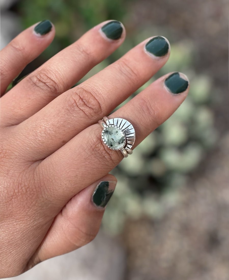 Prehnite Stacker Ring - Sky Island Jewelry