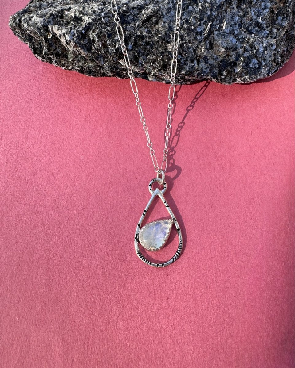 Rainbow Moonstone Necklace - Sky Island Jewelry