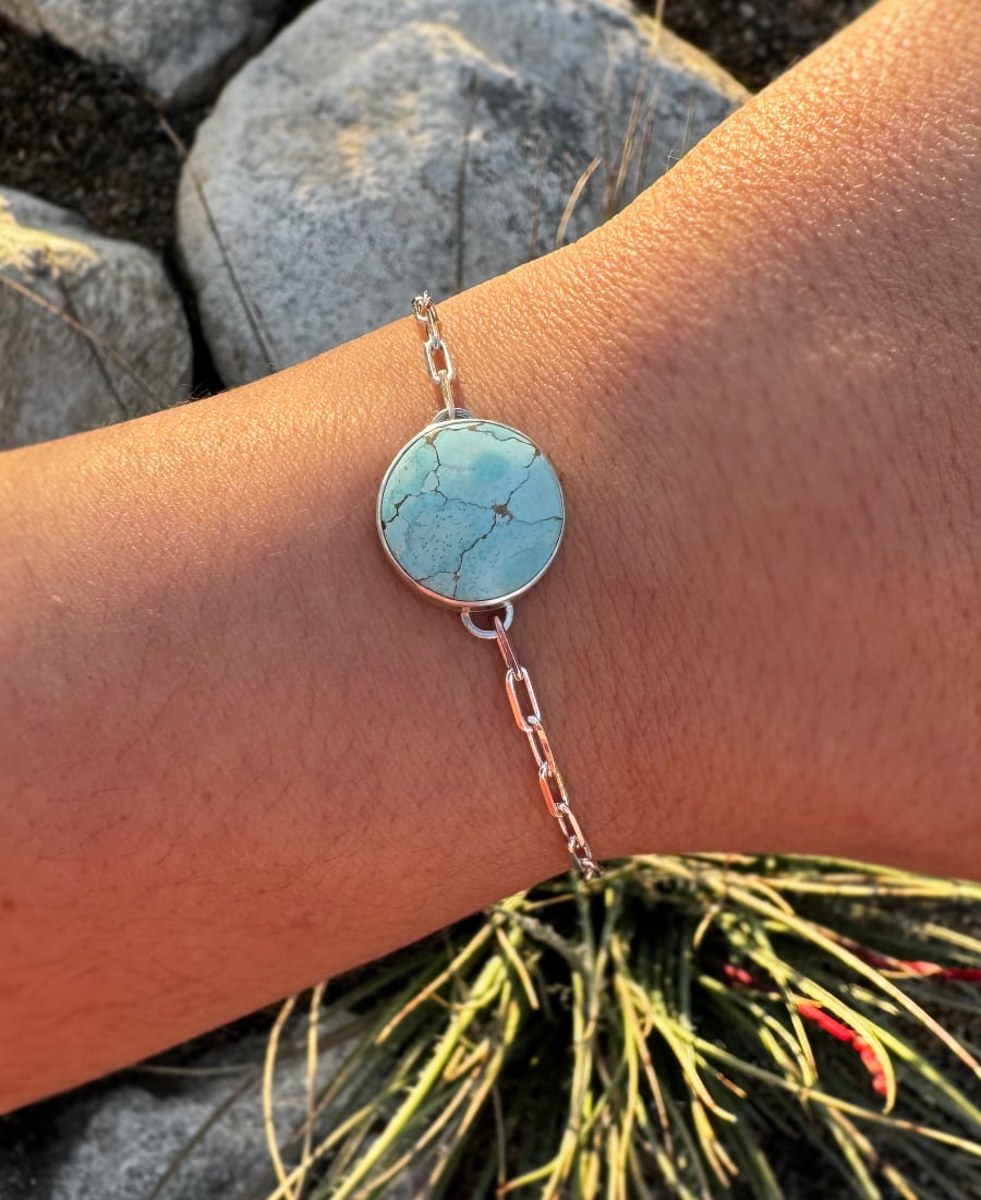 Round Turquoise Tassel Bracelet - Sky Island Jewelry